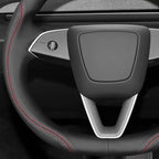 MEWANT DIY Stitching Steering Wheel Cover Wrap for Tesla Model 3 Highland 2023-2025/Model Y 2025 Highland for Tesla Model 3/Model Y Accessories(3D Style)