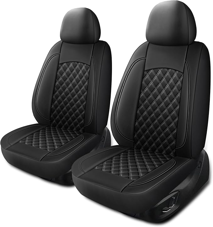 Leather Car Seat Covers, Breathable and Waterproof Napa Leather Automotive Seat Cover, Universal Interior for Cars, Sedans, S