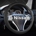 West Llama Customized Auto Car Steering Wheel Cover for Nissan(Black-Standard Size)