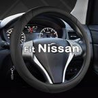 West Llama Customized Auto Car Steering Wheel Cover for Nissan(Black-Standard Size)