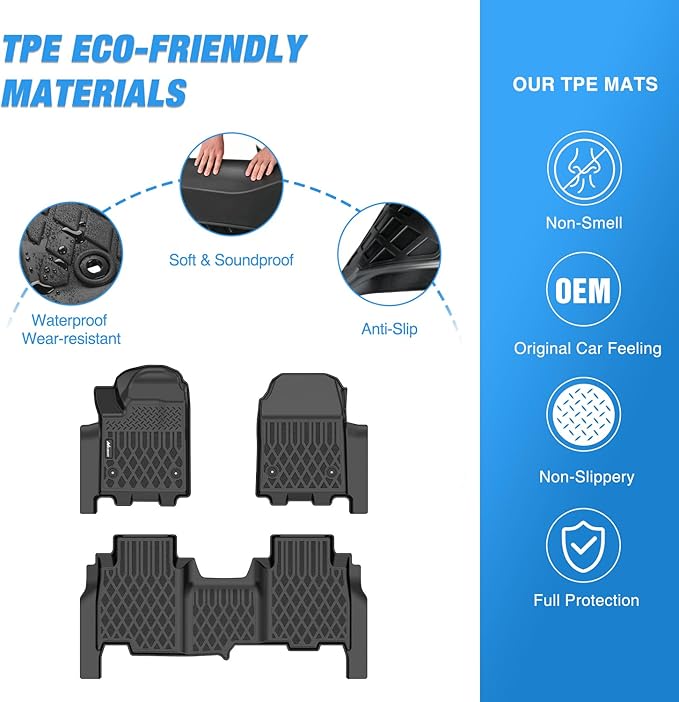 Nilight Floor Mats for Chevy Chevrolet Silverado EV RST Only 2024 2025 2026 (Not Fit WT/LT) All Weather Custom Fit Heavy Duty Floor Liners