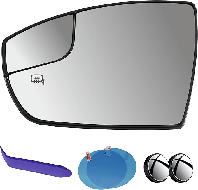 EAP Driver Side Mirror Glass Compatible with Ford C-Max 2013-2018, Escape 2013-2016, EcoSport 2018-2022, Heated Without Auto Dimming CJ5Z17K707F CJ5Z17K707G GN1Z17K707H GN1Z17K707A FO1324158