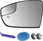EAP Driver Side Mirror Glass Compatible with Ford C-Max 2013-2018, Escape 2013-2016, EcoSport 2018-2022, Heated Without Auto Dimming CJ5Z17K707F CJ5Z17K707G GN1Z17K707H GN1Z17K707A FO1324158