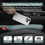 UREHEPO 2 pcs Leather Car Seat Gap Filler Organizer, Interior Car Accessories to Stop Things from Dropping for Car SUV Truck Camper, Fill The Gap Between Seat and Console - Cinerous
