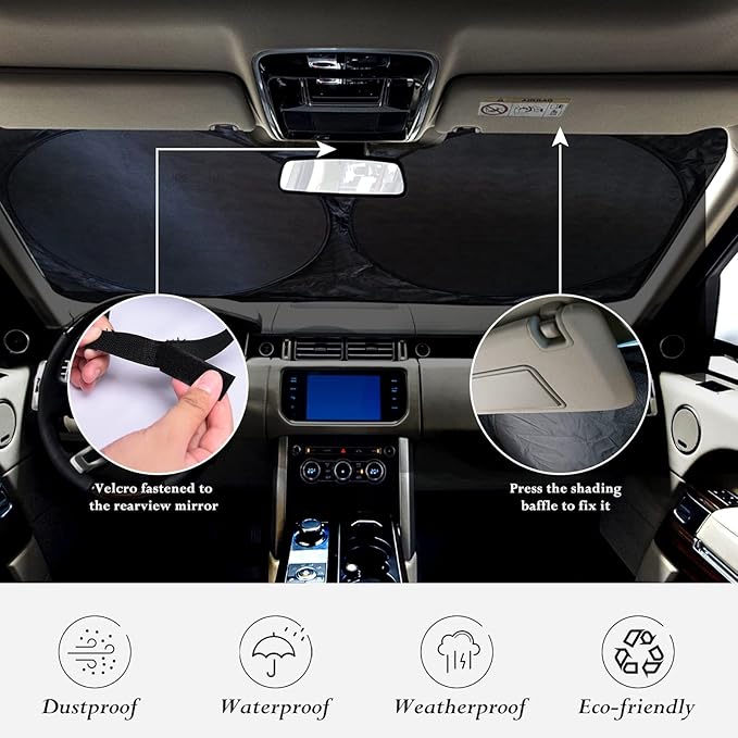 for GLC300 Windshield Sun Shade Foldable Sunshade for Mercedes Benz 2017-2022 GLC SUV Windshield Cover Car Front Window Sun Visor Shield 2024 for Benz GLE350 GLK GLA GLB GL ML350 EQC Car Accessories