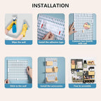 PegBoard Wall Organizer, Plastic Wall Pegboard Kit, 2 White Pegboard and 10 Pegboard Accessories, Wall Mount Pegboard with Ho