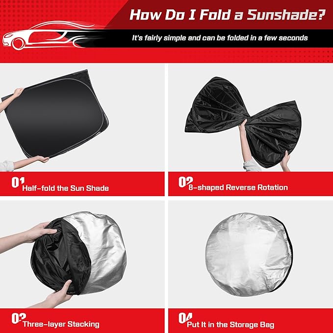 ARISMOTOR Windshield Sun Shade for Ni-ssan Rogue 2021-2026, Custom Fit Foldable Front Window Sunshade Sun Visor Protector, Block UV Rays Keep Your Car Cooler