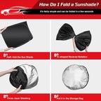 ARISMOTOR Windshield Sun Shade for BMW X5 2019-2025 2026, Custom Fit Foldable Front Window Sunshade Sun Visor Protector, Block UV Rays Keep Your Car Cooler