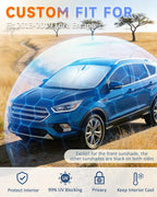 Sun Shades for Ford Escape 2013-2019 Windshield Sunshade Accessories Full Window Shades for Escape Front Rear Side Window Covers Fixed with Inserts Sun Visor Blocker Privacy Car Keep Car Cool 8 PCS