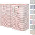 Lifewit 2 Pack Laundry Basket 80L Each, Collapsible Clothes Hamper with Reinforced Handles, Freestanding Waterproof Design fo