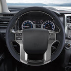 Aimato Customized Steering Wheel Cover for Toyota Tacoma 2012-2023/4Runner 2010-2024/Tundra 2014-2021/Sequoia 2014-2022 Thin,Anti-Slip,Scratch-Resistant Exclusive Car Accessory for Toyota