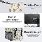 Extra Large Utility Tote Bag - Oversized Collapsible Tote with Wire Frame, Durable Reusable for Beach, Groceries, Laundry, Car Trunk, Storage and Travel - Includes 5x7 Bag with Hook - Cactus