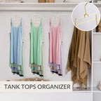 ZEDODIER 4 Pack Tank Top Hanger Space Saving, Bra Hangers for Closet Organizer, Hanging Bra Organizer Tank Tops Holder with 3