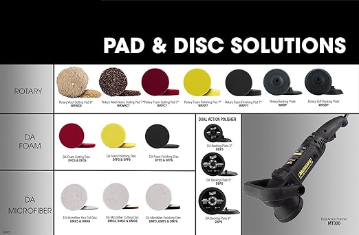 Meguiar's 7" Soft Buff Rotary Heavy Cutting Wool Pad WRWHC7 - Professional Heavy Cutting Pad for Premium Car Detailing, Car Buffing Pad for Use with a Rotary Buffer and Heavy Compound