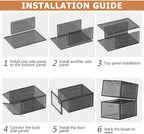 caktraie 10 Pack Thicken Shoe Organizer Stackable,Upgraded Sturdy Shoe Storage Box with Magnetic Door,Shoe Containers For Sne