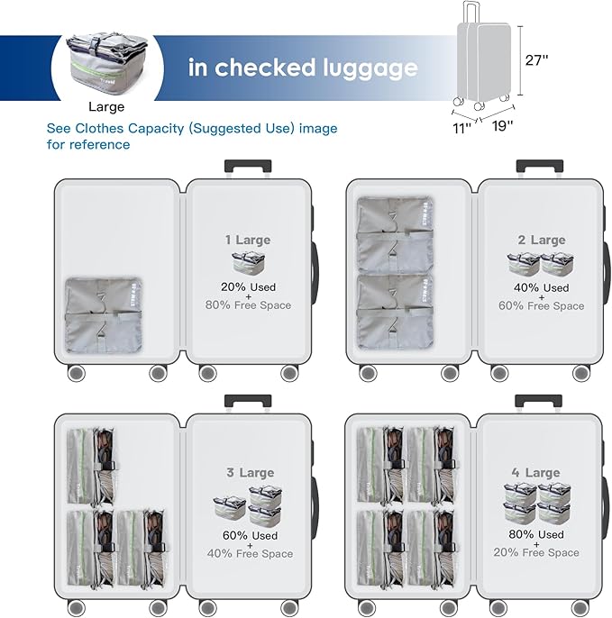 Grand Fusion Stow-N-Go Portable Hanging Travel Shelves, Packing Organizer for Luggage. Carry on Closet with Hanger for Clothe