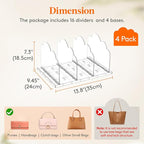 Lifewit Purse Organizer for Closet, Clear Handbags Storage Organizer, Adjustable Clutch Purse Storage Organizer Holder for Cl