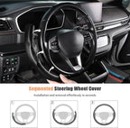 Aimato Customized Steering Wheel Cover for Honda Accord 2018-2022/Insight 2019-2022, Thin,Anti-Slip,Scratch-Resistant Exclusive Car Accessory for Honda, Matte Black