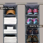 Perfect Curve 11-Pocket Hanging Baseball Hat Organizer - Gray Hat Storage Rack for Closet, Holds Up to 100 Caps. Also store s