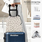 Car Trash Bag Large Hanging Can for Back of Seat, Cute Waterproof Car Garbage Bag for Vehicle, Travelling, Outdoor Cute Gray Leopard