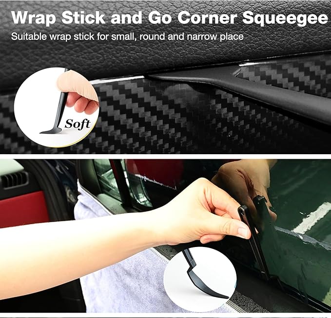 Gomake Vinyl Wrap Tool Window Tinting Kit with Heat Gun 16FT Cord,Sponge Roller,Magnet Holder,Vinyl Tucking Tool,Tint Squeegee, Film Cutter for Car Wrapping, Graphics and Decal Installation