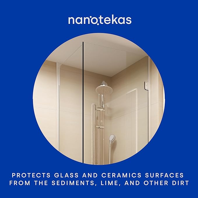 Nano Glass Coating 2-in-1 Kit - Shower Glass and Ceramic protector. Water Repellent spray for glass and Glass Guard for showe