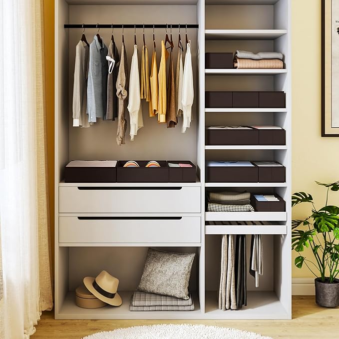 DIMJ Drawer Organizer Clothes, 12 Pack Underwear Organizer, Foldable Closet Organizers, Sock Organizer Bra Organizer, Fabric 