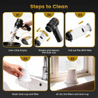 Wansimoo Handheld Car Vacuum Cleaner,25000PA Strong Cyclonic Suction Foldable Mini Vacuum Portable Cordless with Digital Disp