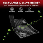 LASFIT Floor Mats for Ford Explorer 2020-2026 7 Passenger TPE All Weather Protector Anti-Slip Floor Liners, 2026 2025 2024 2023 2022 2021 2020 Explorer 7 Seats Accessories, 1st& 2nd& 3rd Row, Black