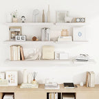 24 Inch Floating Shelves, 24"x9.25"x1.5" Inch Deep Floating Shelves for Wall, Wooden Shelves for Bathroom, Bedroom, Living Ro