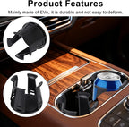 4pcs Car Cup Holders Insert, Self-Adhesive Automotive Cupholder Expander Wiggle Free Design Easy to Use Automotive Interior Roaster Accessories for Fixing Water Cups and Drinks (Black)