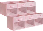 GRANNY SAYS Cube Storage Bins with Clear Window, 11 Inch Storage Cube Organizer, Collapsible Fabric Storage Cubes, Decorative