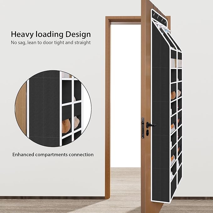 Univivi 6-Shelf Over Door Hanging Organizer Fabric Door Storage for Baby Nursery Nursery Closet Cabinet Wall Mount Hanging St