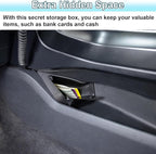 PIMCAR Center Console Hidden Organizer Compatible with 2021-2025 2026 Ford F150 Secret Compartment with Push-Button Lid Premium ABS Plastic Storage Box Insert Accessories