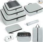 Mesh Packing Cubes for Travel, Durable Luggage Organizer with Sturdy Material and Double Zippers, Comprehensive Set for Trave