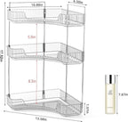 INVSSENE Corner Bathroom Countertop Organizer, Vanity Organizer Trays for Counter, Makeup Organizers, Perfume Tray, Skincare 