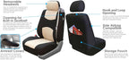 FH Group Three Row 7 Seater - All Purpose Flat Cloth Built-in Seat Belt Car Seat Cover - Universal Fit for Cars Trucks & SUVs