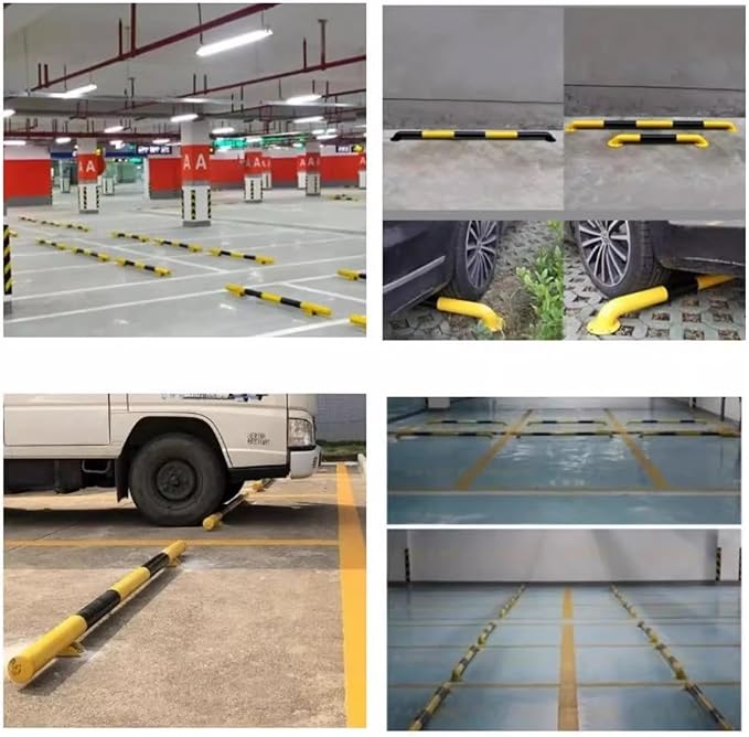 Steel Pipe Parking Stopper for Garage, Car Blocker, Garage Parking Aid, for Various Car Parking(100cm/39.3in)