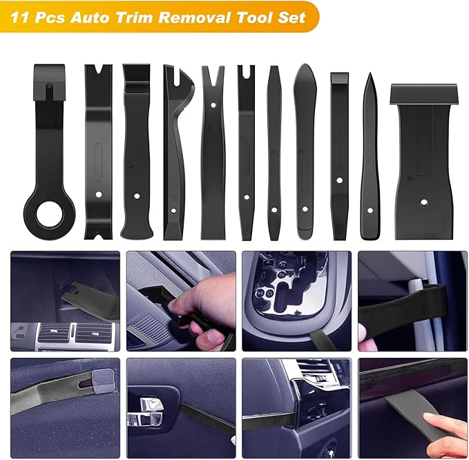 GOOACC 40Pcs Trim Removal Tool,Auto Terminal Removal Key Tool,Auto Clip Pliers Stereo Removal Tools,Car Upholstery Repair Rem