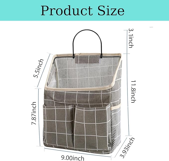 2pcs Wall Hanging Storage Bag,Wall Hanging Organizer Bags with Pockets, Wall Organizer Storage for Dormitory Bathroom Bedroom