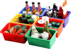 Nicunom 6 Pack Cubby Bin Storage Bins, Multi-Purpose Plastic Storage Bins Stackable Organizer Storage Cubbies for Home, Nurse