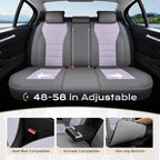 Coverado Car Seat Covers Full Set, Nappa Leather Seat Covers for Cars, Car Seat Protector Car Seat Cushion, Front and Back Se