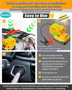 Jumper Starter Adapter for DeWalt 20V 60V Battery Car Jump Cables,Up to 3.5L Gas or 6.5L Diesel Engines,12V Portable Car Jump Starter,Automotive Booster Cable Adapter(Battery not Included)