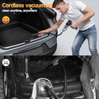 Car Vacuum Portable Cordless High Power Small Handheld Vacuum Cleaner 4-in-1 Compressed Air Duster & Air Blower & Pump Hand H
