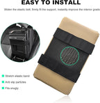 Car Center Console Armrest Pillow, Memory Foam Auto Armrest Box Cover with Cup Holder & Phone Holder, Waterproof Leather Arm Rest Protector Cushion, Interior Car Accessories (Beige)