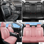 Pink Car Seat Covers,5 Seats Universal Seat Covers for Cars,Luxury Leather Comfortable Automotive Car Seat Protector Universa