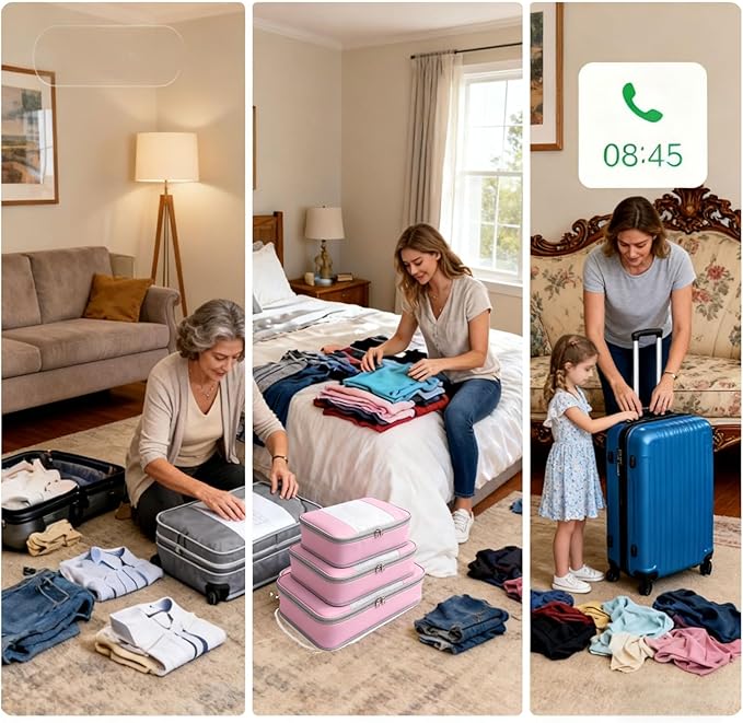 Packing Cubes for 24" Suitcase Travel Luggage Organizers - Travel Organizer Bags Luggage Clothes Accessories Storage Carry on