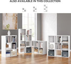 Signature Design by Ashley Onita Modern 3-Tier Floor Standing 9 Cube Organizer for Living Room, Wood, Works with 10.5" W x 10