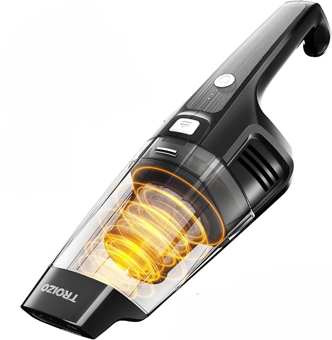 Handheld Vacuum Cordless, 14500PA Powerful Suction Hand Held Vacuum Cleaner with Brushless Motor, Rechargeable and Portable C