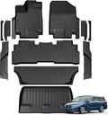 Floor Mats for Honda Odyssey 2018-2026, All Weather Floor Mats Trunk Cargo Liner and Door Sill Guards Accessories, Full Coverage Set